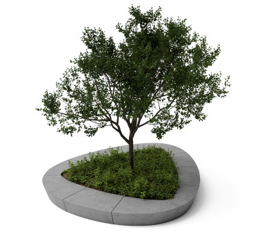 Concrete tree planter K03