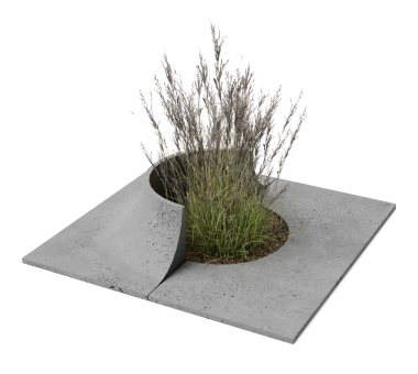 Concrete flowerbed Side