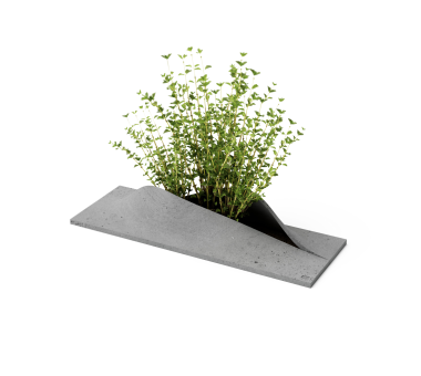 Concrete flowerbed Wave