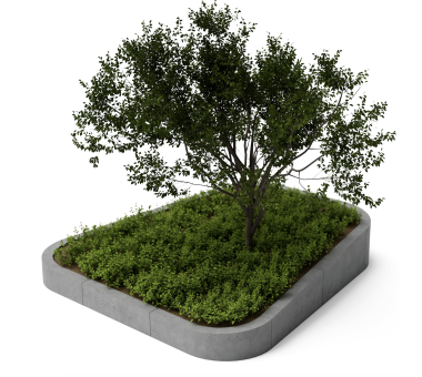 Concrete tree planter K05